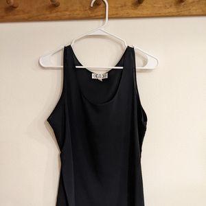 Pink Rose Sleeveless Blouse in Black, XL